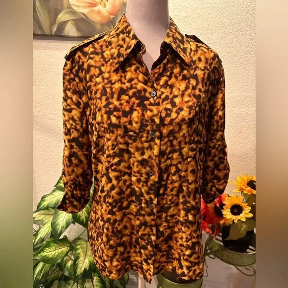 CELINE beautiful silk blouse size 42 - Picture 2 of 11